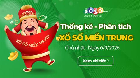 Thống kê XSMT 6/9/2026 - Phân tích Xổ số Miền Trung 6-9 Chủ nhật