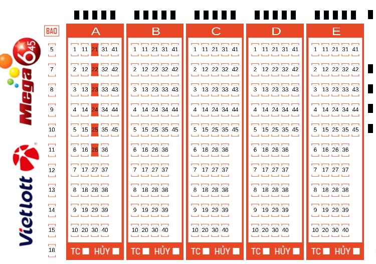 Xo so Mega 645 - Huong dan cach choi ve so don hinh anh goc