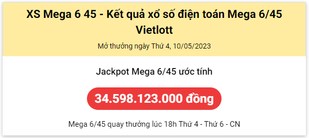 Thống kê Vietlott 10052023 - Phân tích Xổ số Mega 645 10-05 Thứ 4 1