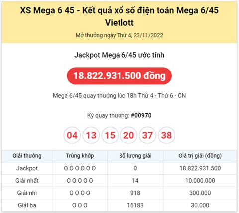 Thong ke Vietlott 25112022 - Phan tich Xo so Mega 645 Thu 6 hinh anh