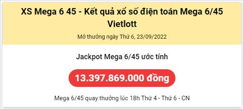 Thong ke Vietlott 23092022 - Phan tich Xo so Mega 645 Thu 6 hinh anh
